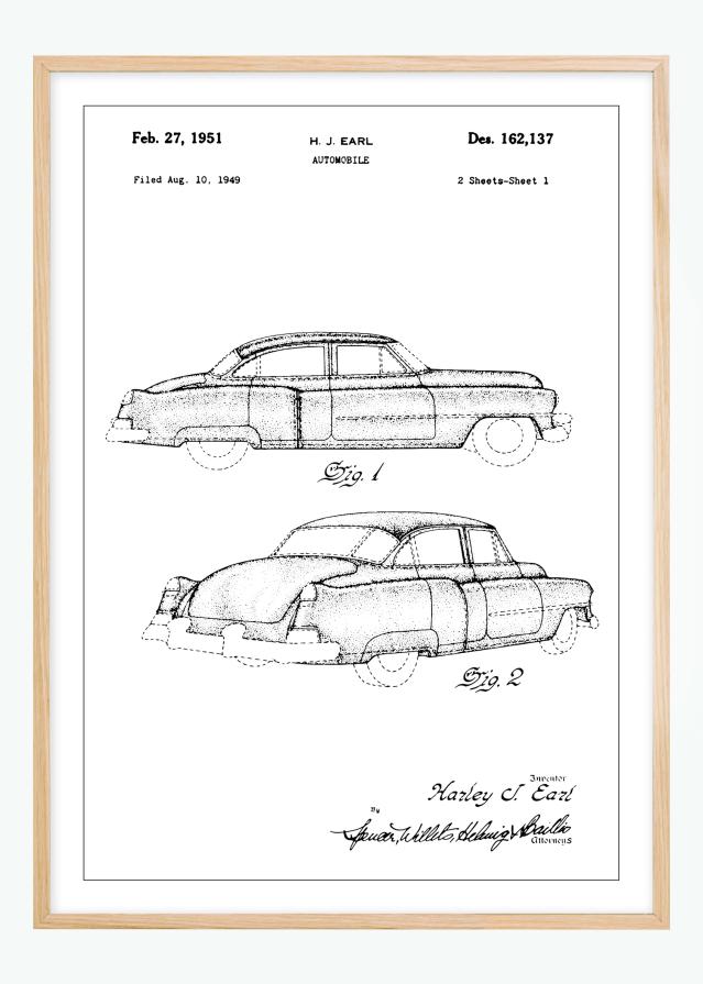 Motív patentov - Cadillac v Plagát