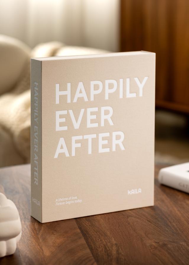 KAILA HAPPILY EVER AFTER Creme - Coffee Table Photo Album (60 Cierna Sidor)