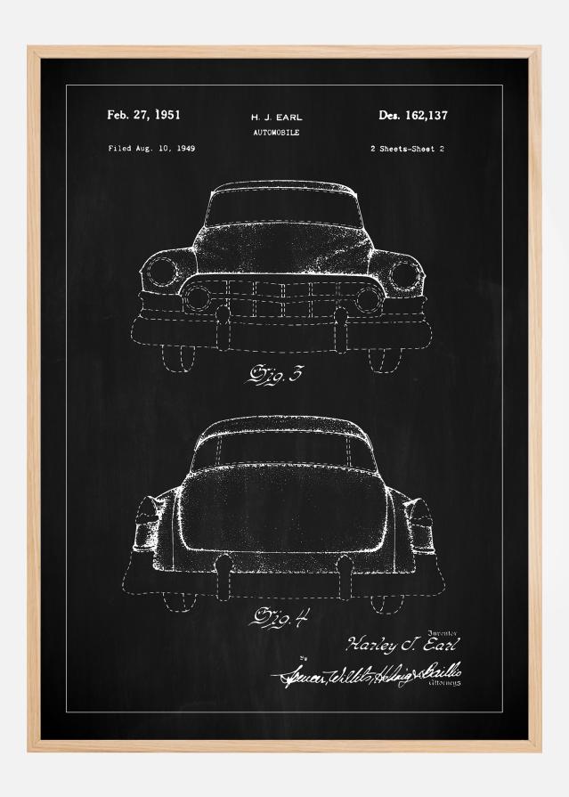 Motív patentov - Cadillac II - Cierna Plagát
