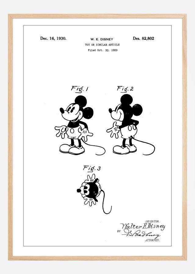 Patent Print - Toy Walt Disney - White Plagát