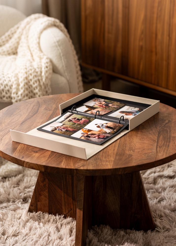 KAILA OUR WEDDING Creme - Coffee Table Photo Album (60 Cierna Strany)