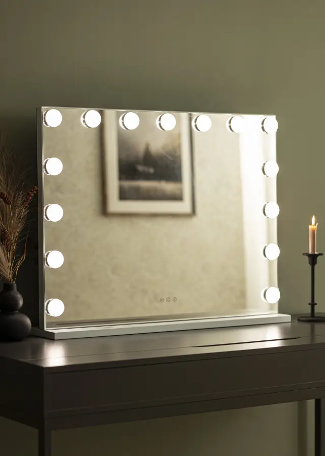KAILA Kozmetické zrkadlo Vanity LED 15 Biela 80x60 cm