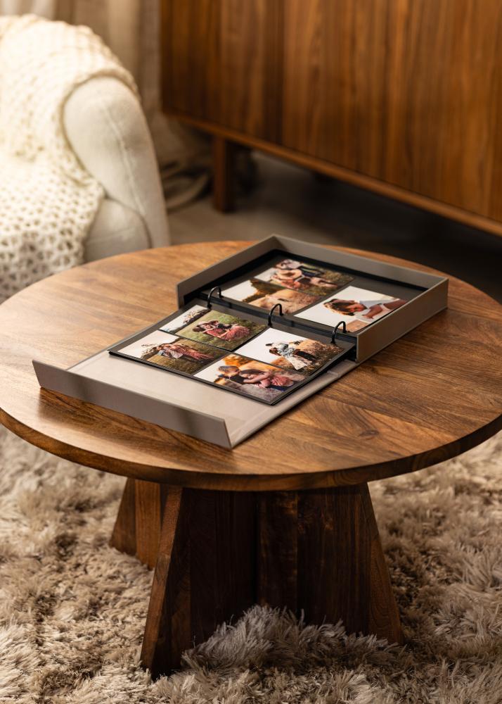 KAILA MOMENTS Grey - Coffee Table Photo Album (60 Cierna Strany / 30 listov)