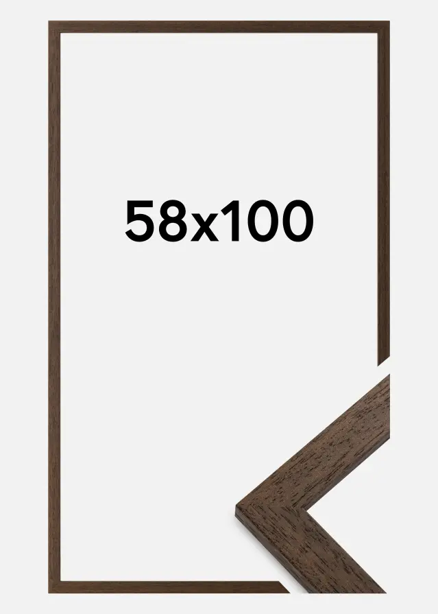 Rám Brown Wood Akrylové sklo (Plexisklo) 58x100 cm