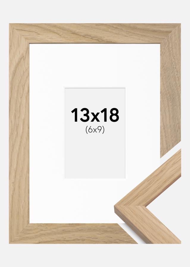 Rám Oak Wood 13x18 cm - Pasparta Biela 7x10 cm