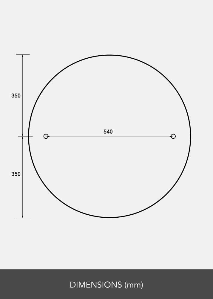 Zrkadlo Clarity 70 cm Ø