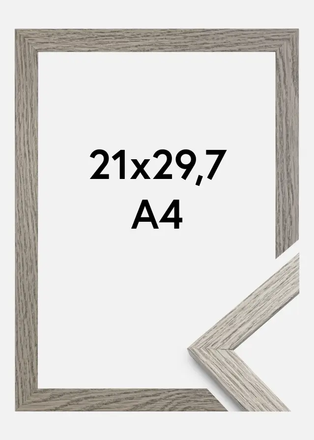 Rám Štýlová Akrylové sklo (Plexisklo) Grey Oak 21x29,7 cm (A4)