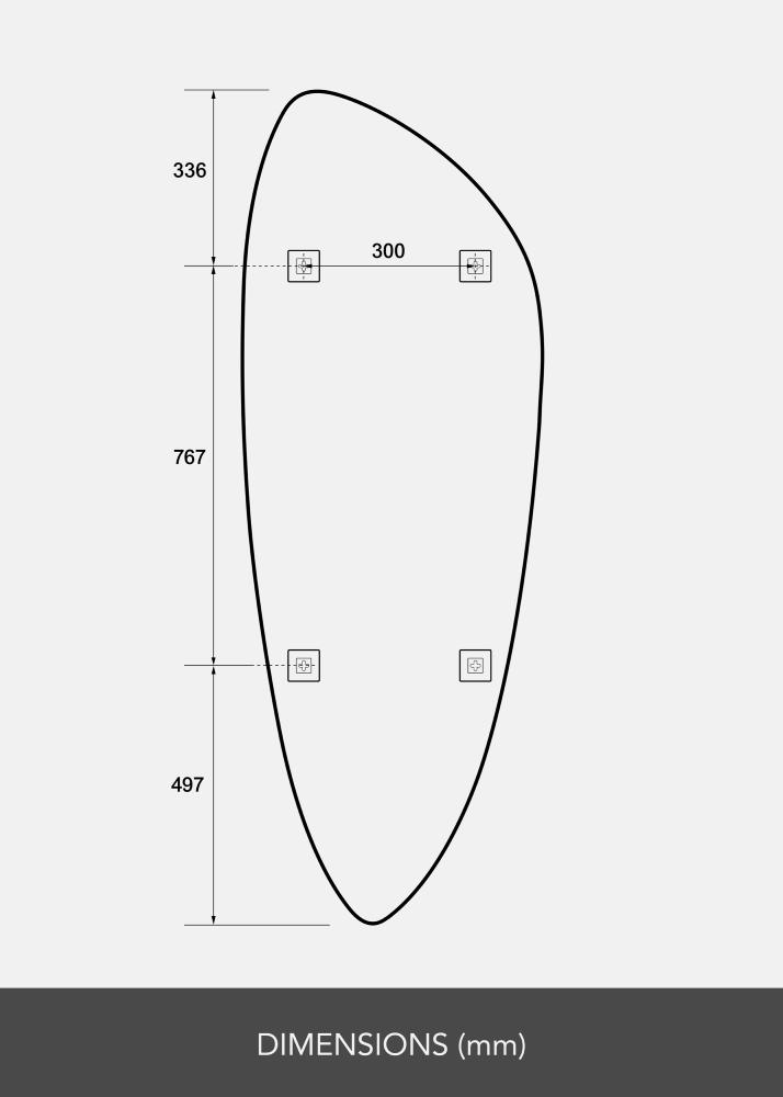 Zrkadlo Obelisk 160x57 cm