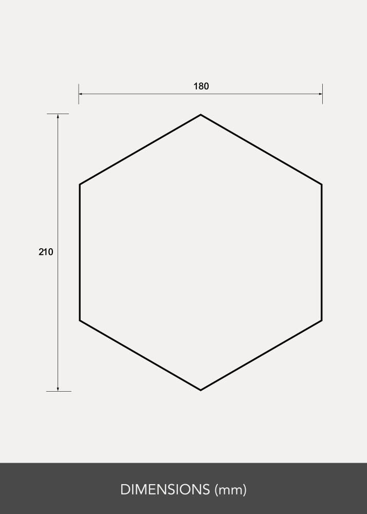 Zrkadlo Set Hexagon 18x21 cm - 5 ks