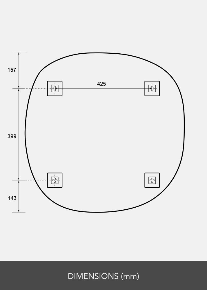 Zrkadlo Roundy I 70x70 cm