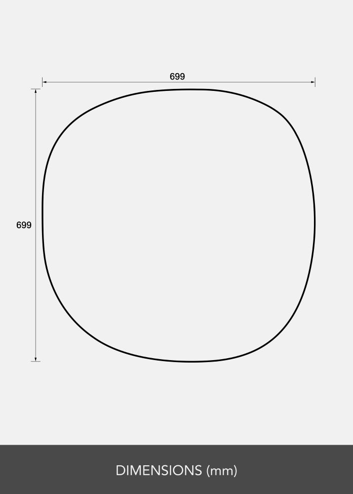 Zrkadlo Roundy I 70x70 cm