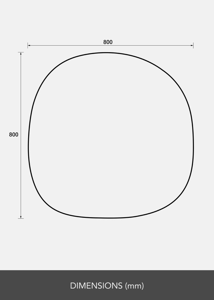 Zrkadlo Roundy 80x80 cm