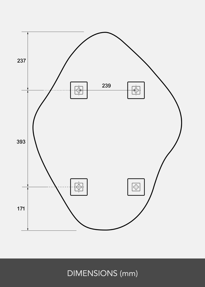 Zrkadlo Biface 60x80 cm