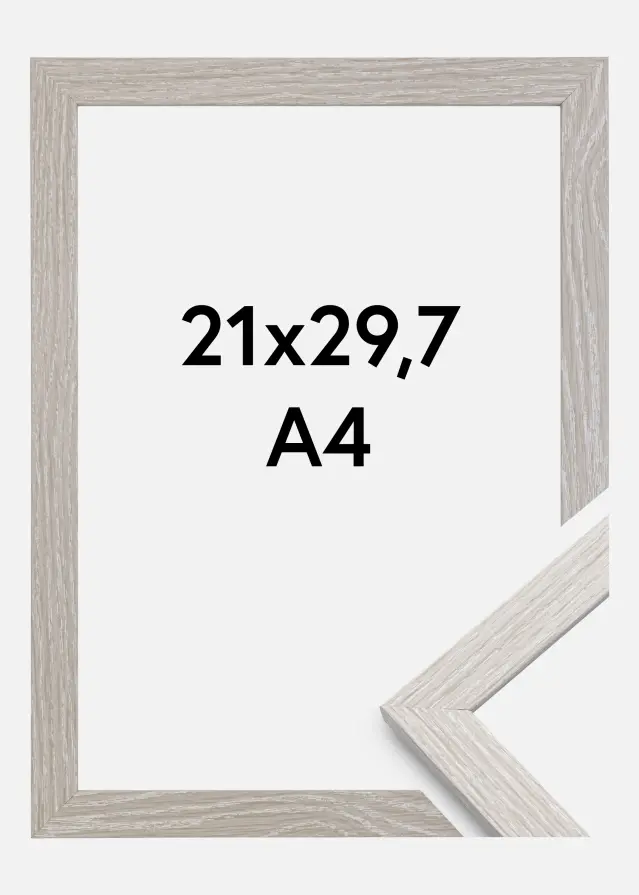 Rám Štýlová Akrylové sklo (Plexisklo) Light Grey Oak 21x29,7 cm (A4)
