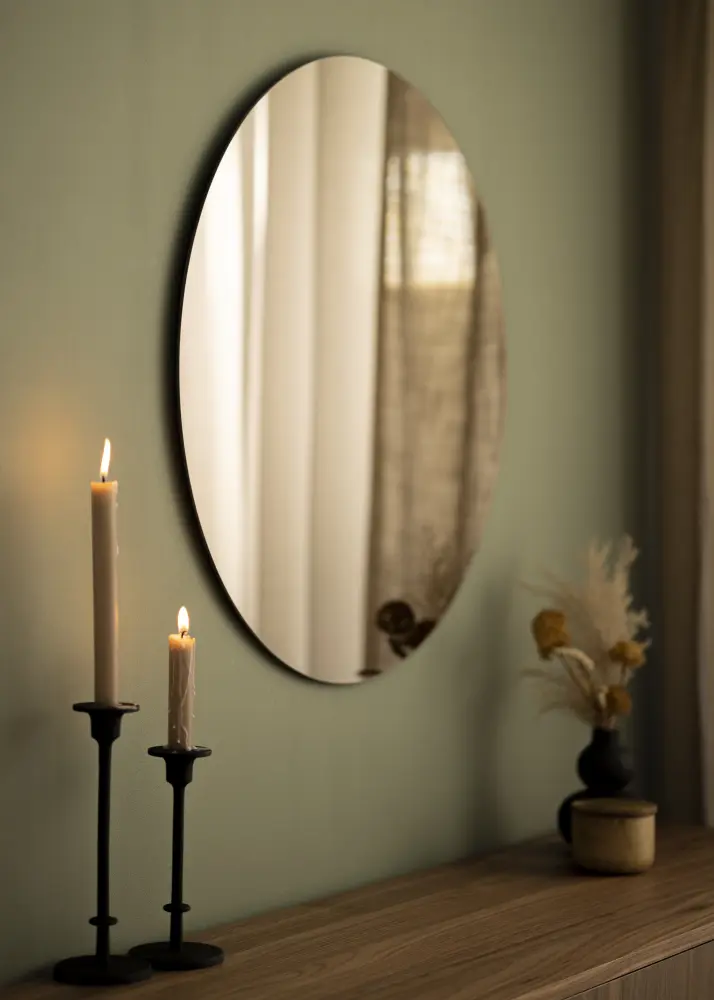 KAILA Okrúhly Zrkadlo Dark Bronze 70 cm Ø
