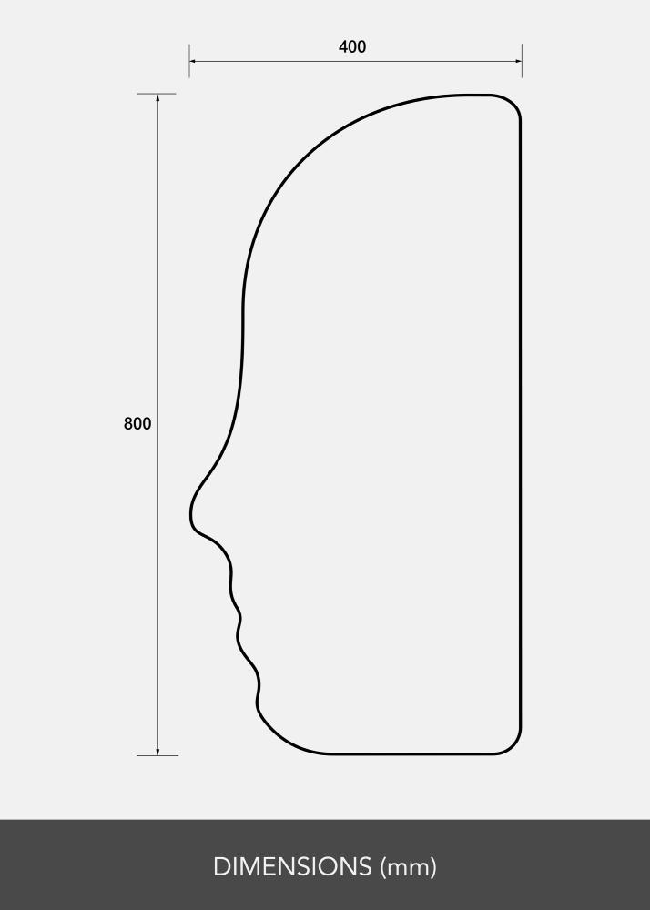 Zrkadlo Face 40x80 cm