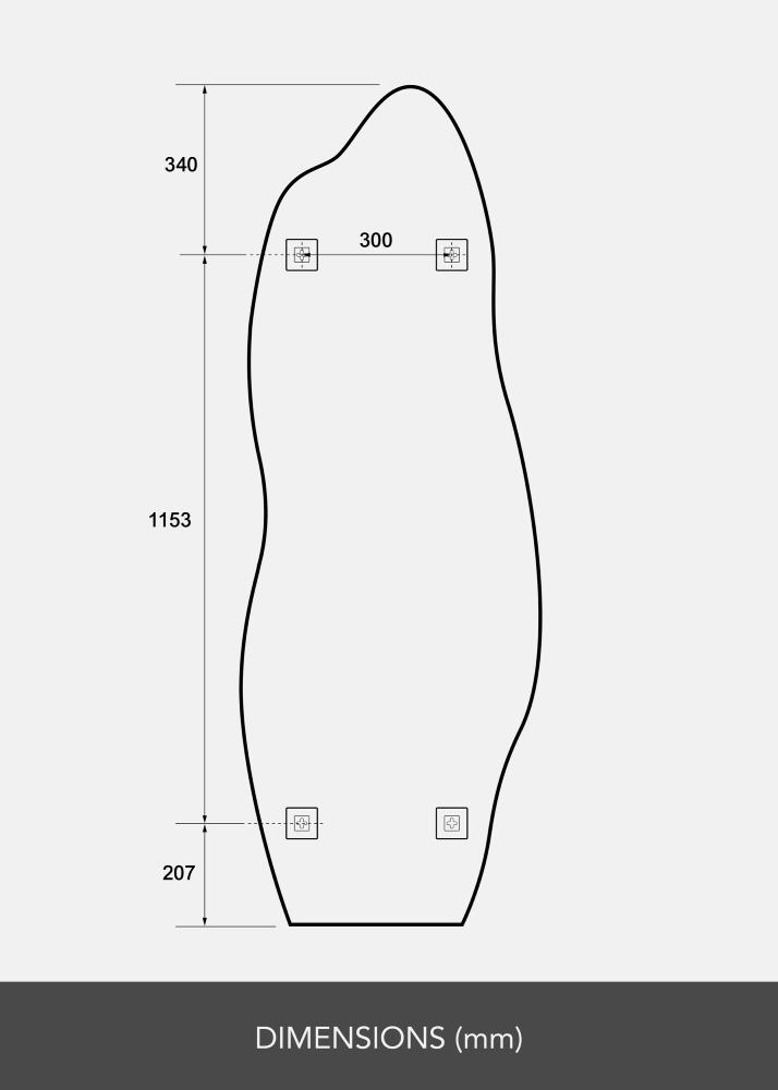 Zrkadlo Echo 60x170 cm