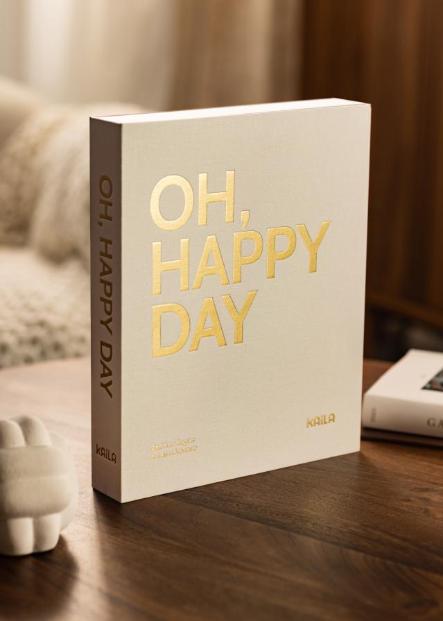 KAILA OH HAPPY DAY Creme - Coffee Table Photo Album (60 Cierna Sidor)