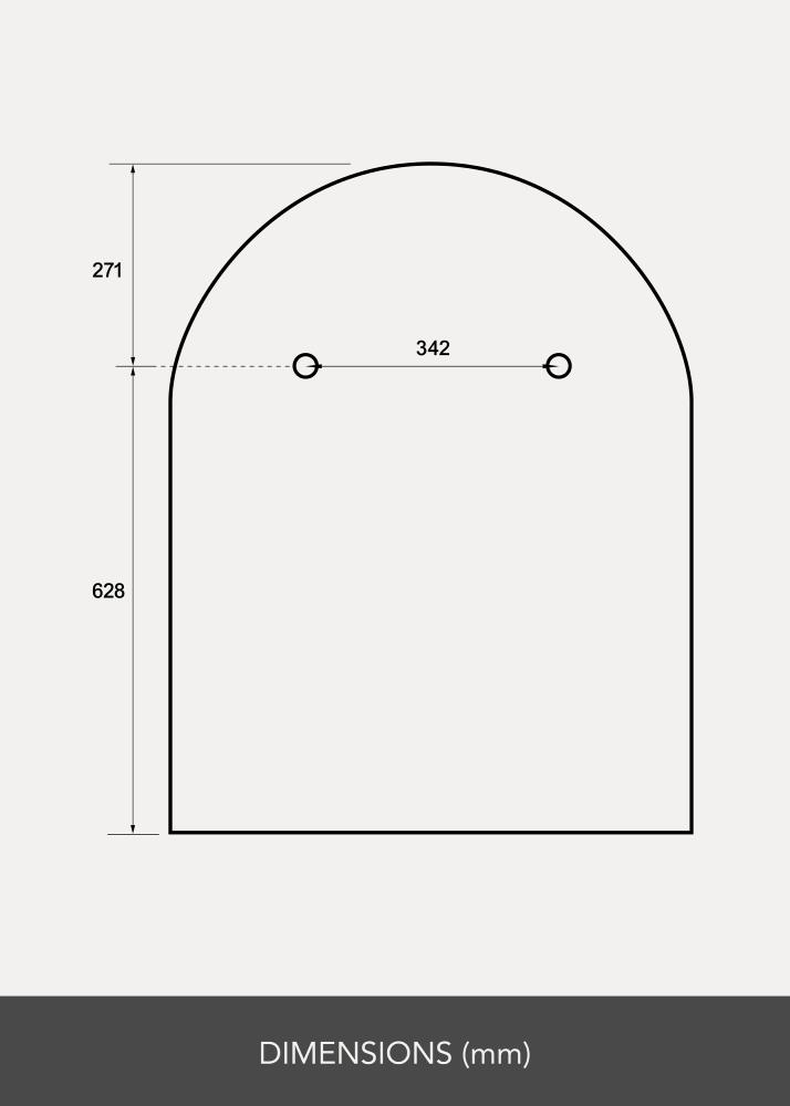 Zrkadlo Domed LED 70x90 cm