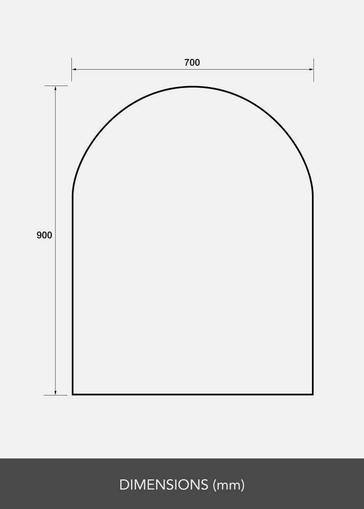 Zrkadlo Domed LED 70x90 cm