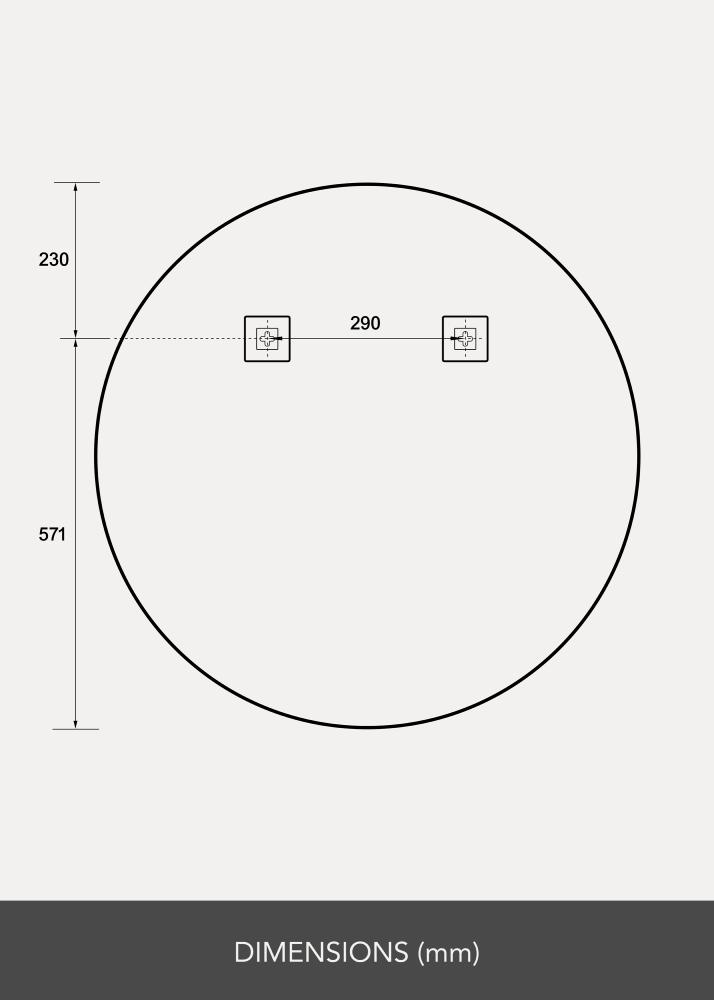 Zrkadlo Ring LED 80 cm Ø