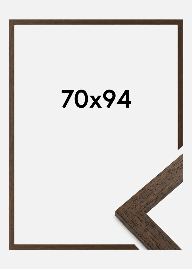 Rám Brown Wood Akrylové sklo (Plexisklo) 70x94 cm