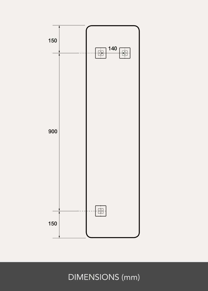 Zrkadlo Rectangle L 30x120 cm