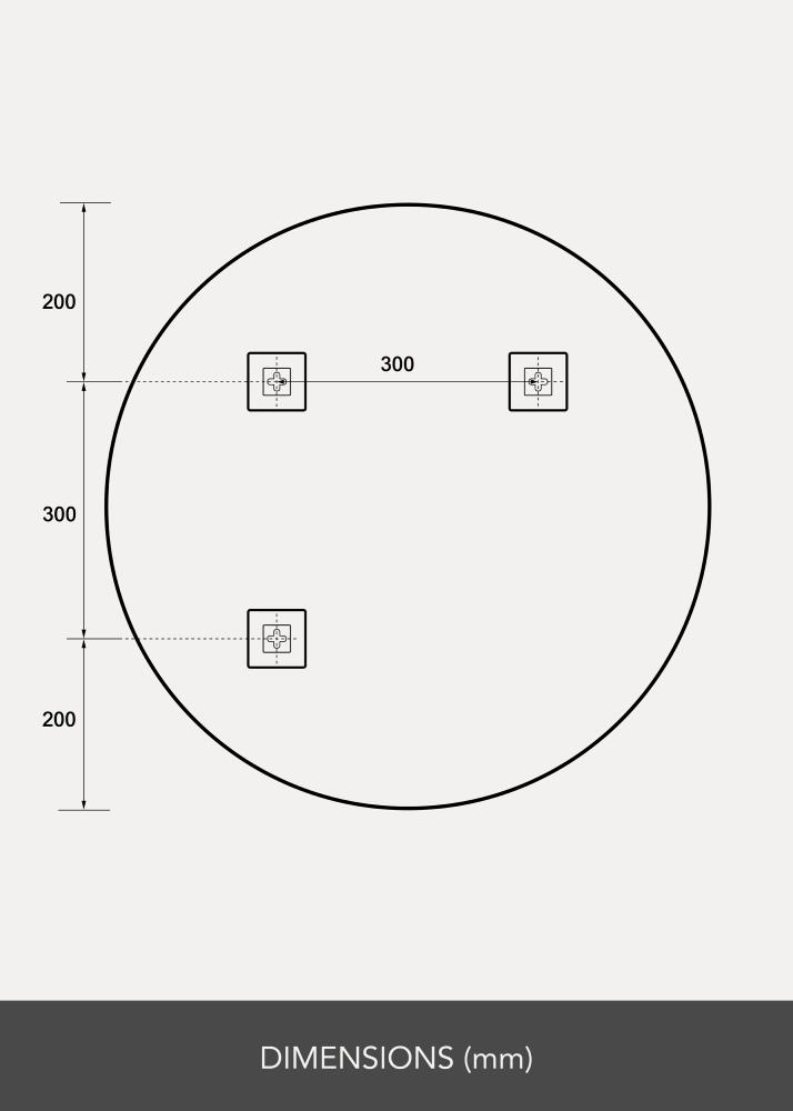 Okrúhly Zrkadlo 70 cm Ø