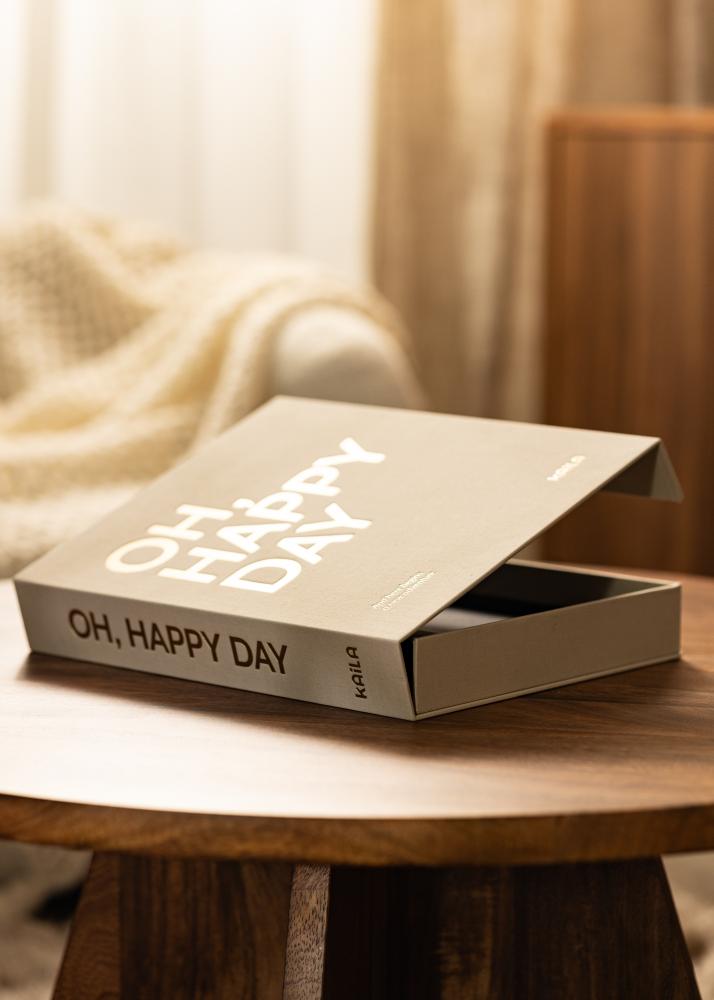 KAILA OH HAPPY DAY Creme - Coffee Table Photo Album (60 Cierna Sidor)