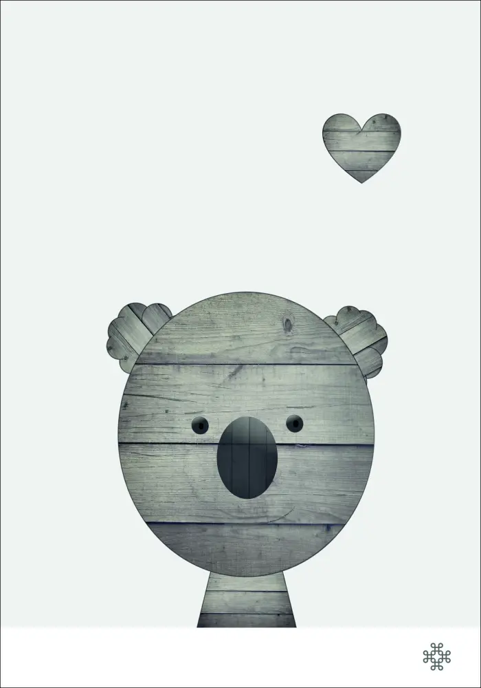 Wood koala Plagát
