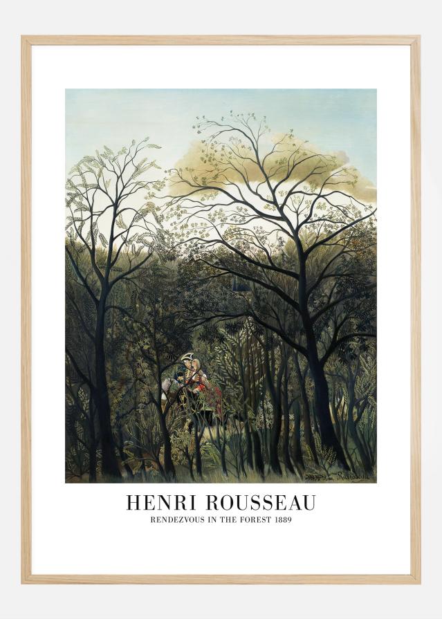 Henri Rousseau - Rendezvous In The Forest Plagát