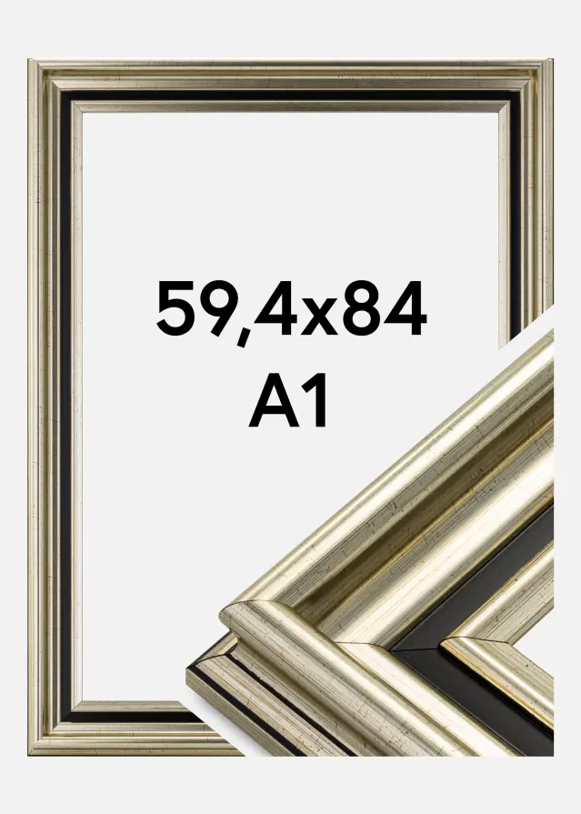 Rám Gysinge Prémium Strieborná 59,4x84 cm (A1)