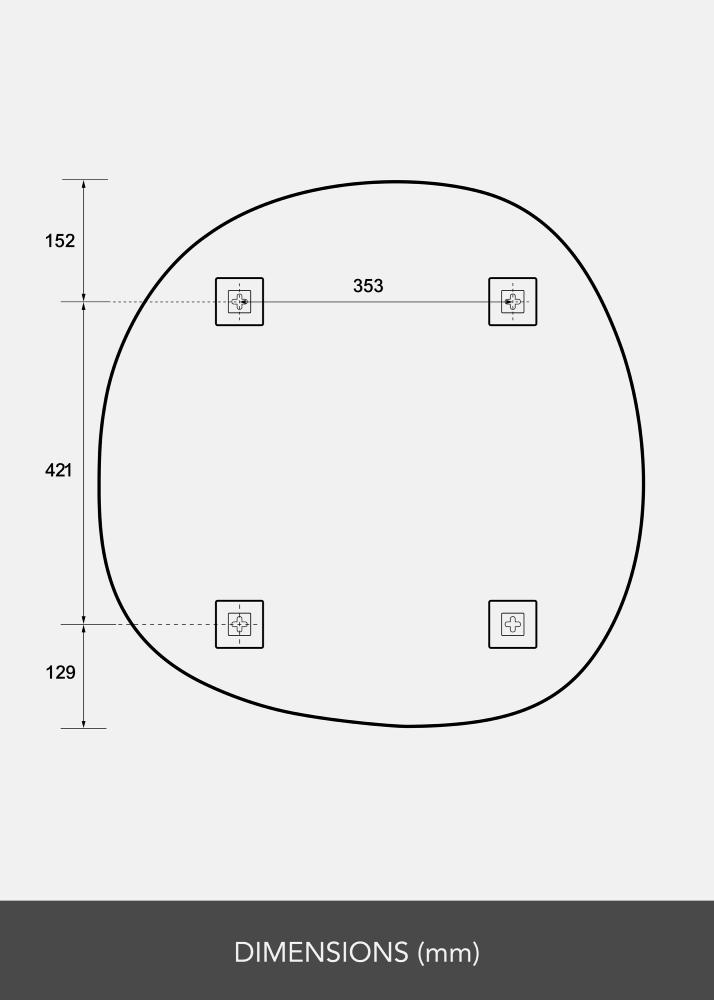 Zrkadlo Roundy II 70x70 cm