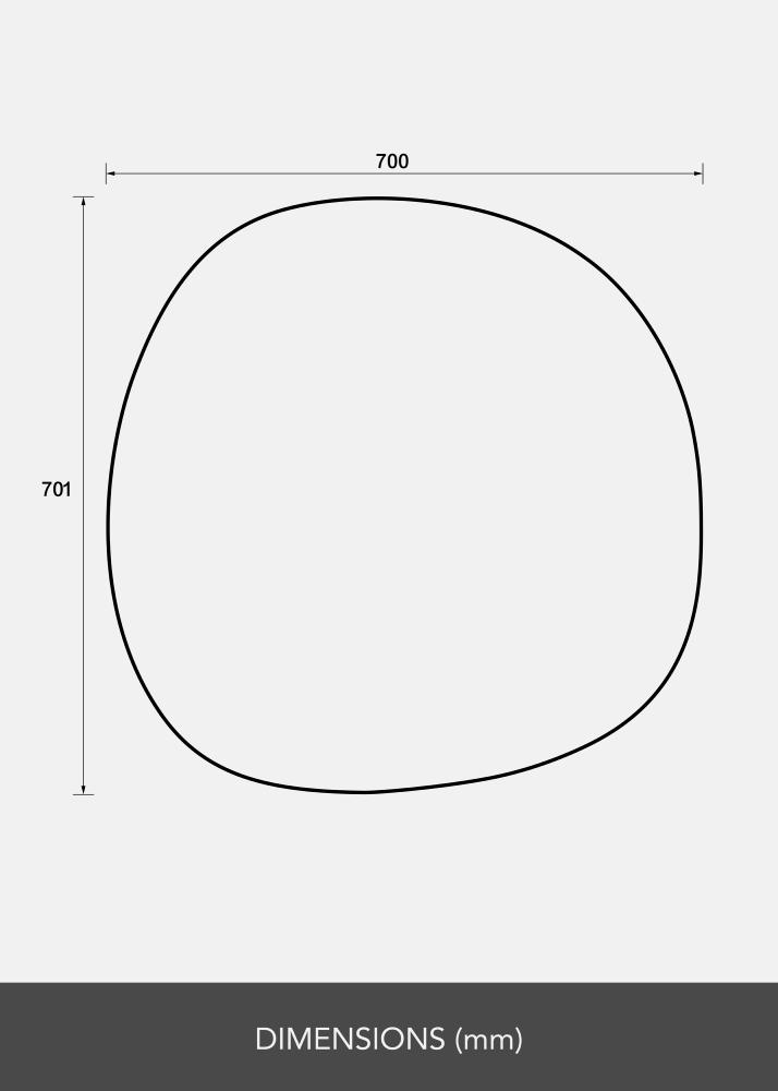 Zrkadlo Roundy II 70x70 cm