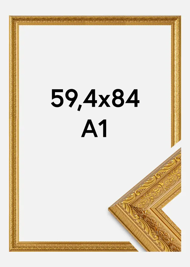 Rám Ornate Akrylové sklo (Plexisklo) Zlatá 59,4x84 cm (A1)