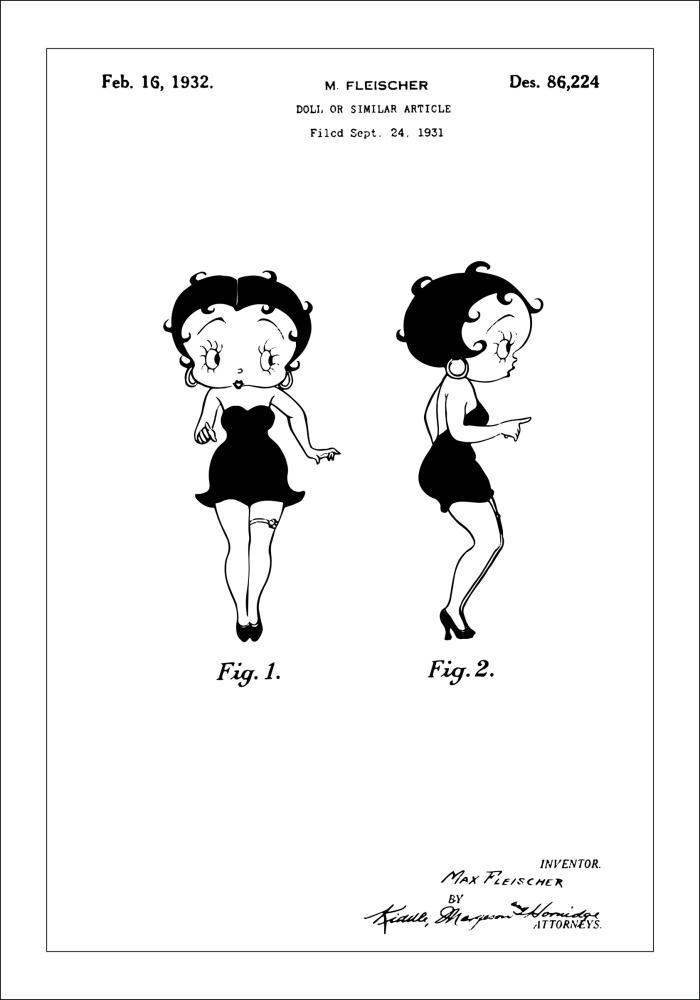 Motív patentov - Betty Boop Plagát