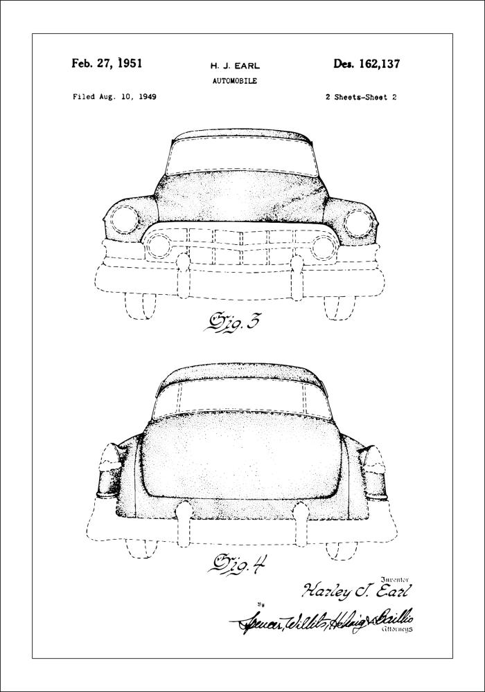 Motív patentov - Cadillac II Plagát