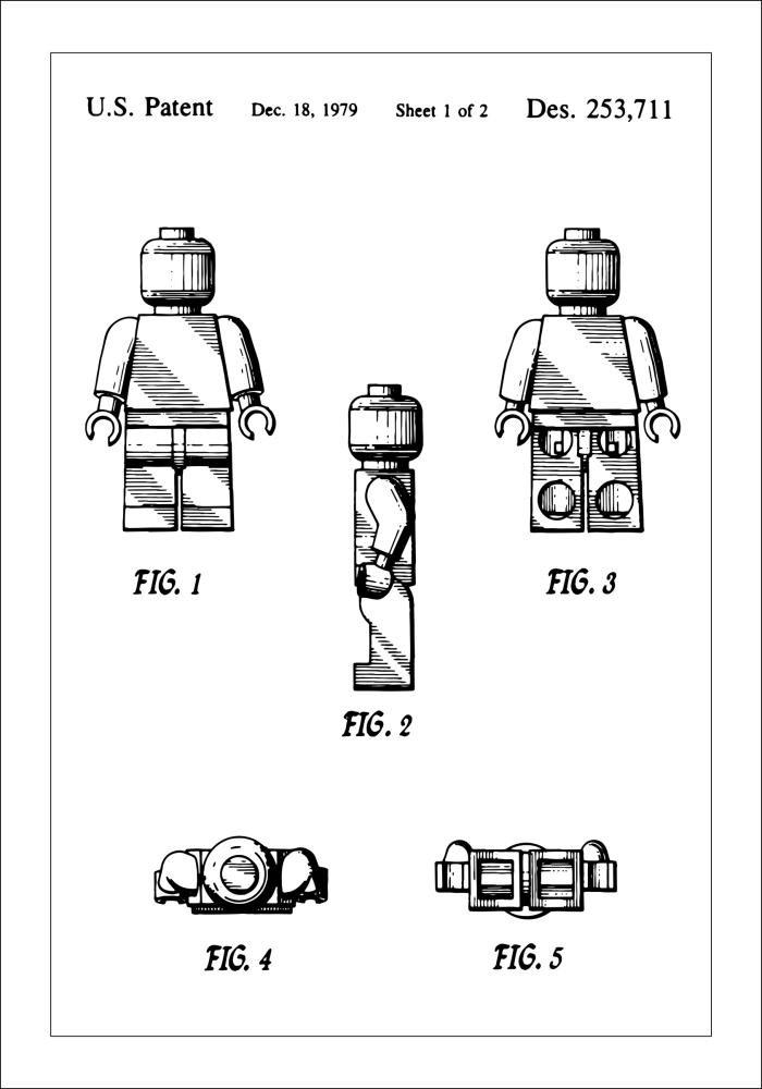 Motív patentov - Lego v Plagát