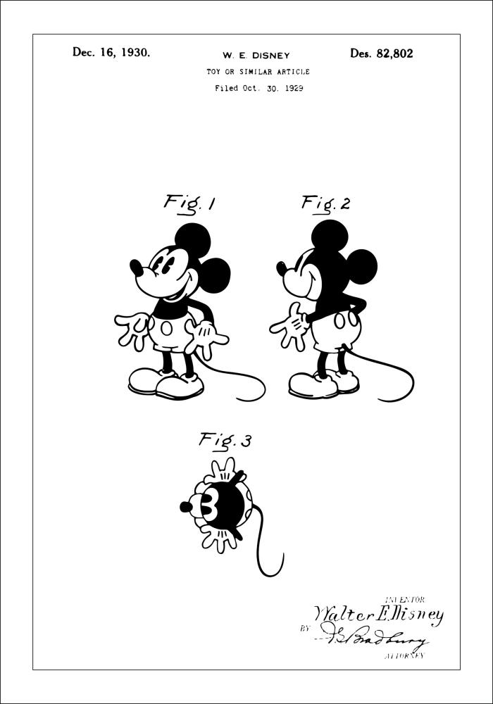 Motív patentov - Disney - Mickey Mouse Plagát