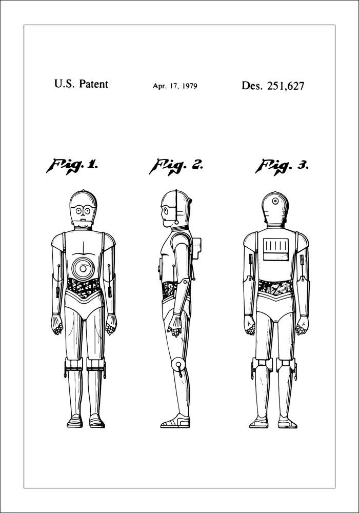 Motív patentov - Star Wars - C-3PO Plagát