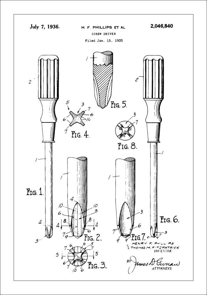 Motív patentov - Skrutkovac Plagát
