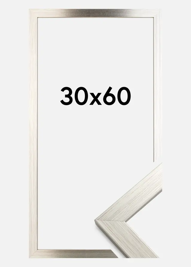Rám Strieborná Wood Akrylové sklo (Plexisklo) 30x60 cm