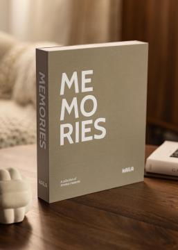 KAILA MEMORIES Grey/White - Coffee Table Photo Album (60 Cierna Strany)