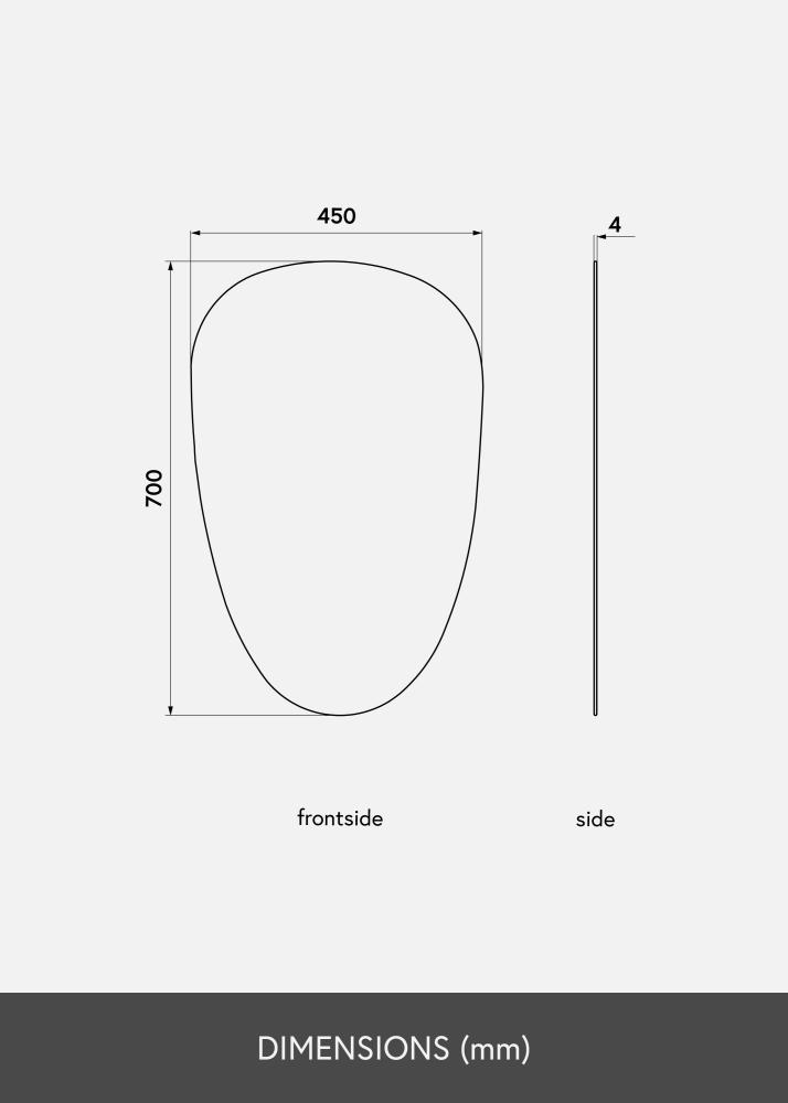 KAILA Zrkadlo Shape II 45x70 cm