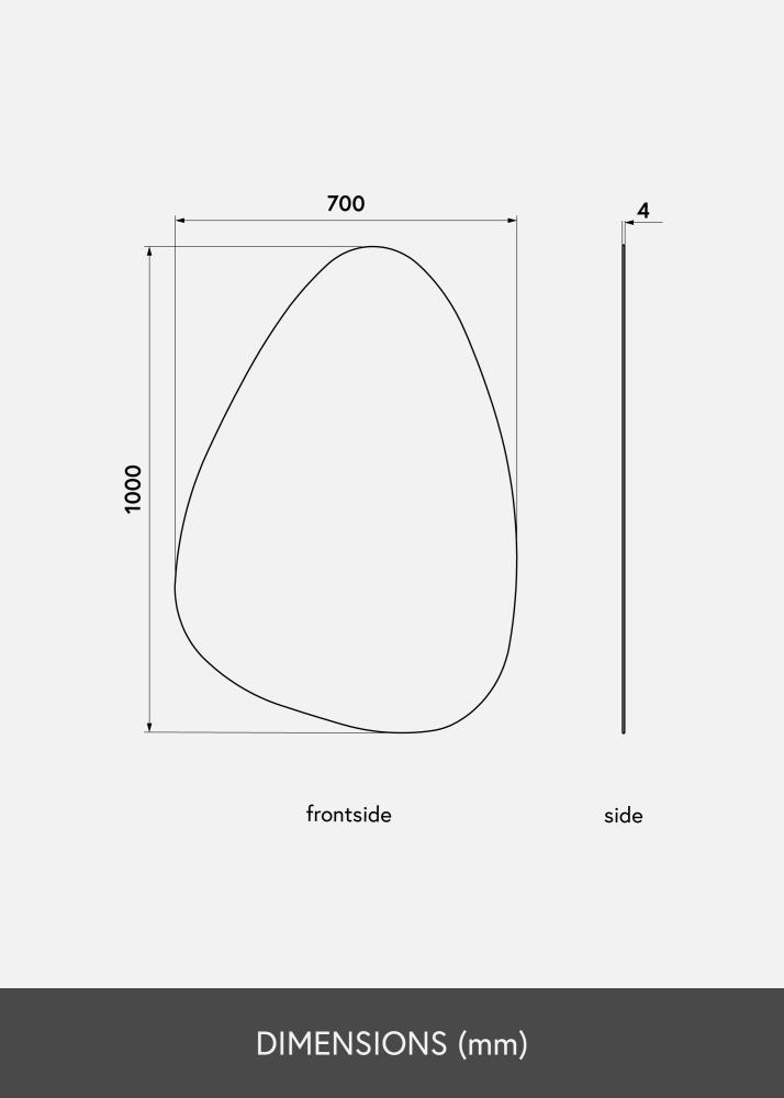 KAILA Zrkadlo Shape I 70x100 cm